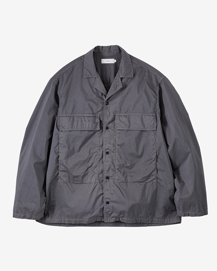 Graphpaper (MEN) / Garment Dyed Typewriter Fatigue Shirt / C.GRAY