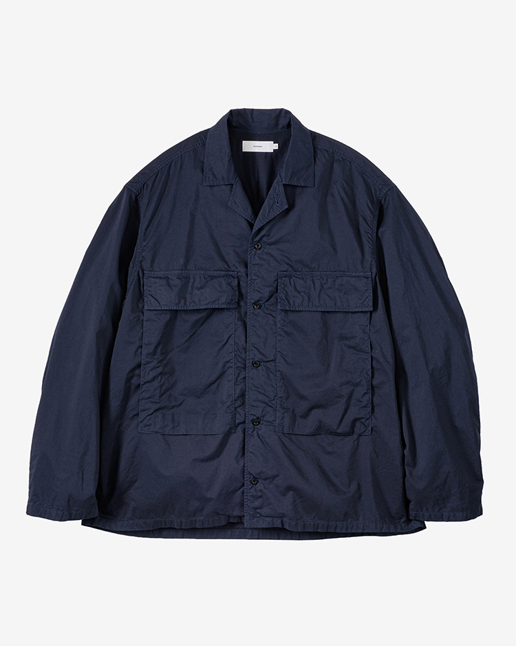 Graphpaper (MEN) / Garment Dyed Typewriter Fatigue Shirt / NAVY