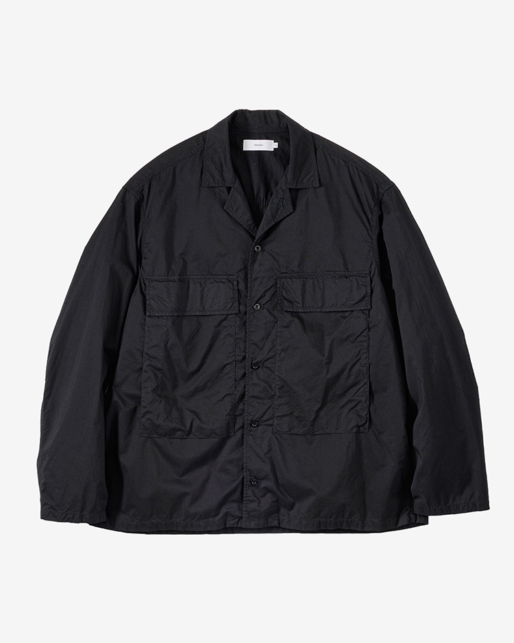 Graphpaper (MEN) / Garment Dyed Typewriter Fatigue Shirt / BLACK