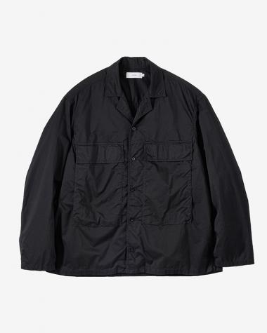  / Garment Dyed Typewriter Fatigue Shirt / BLACK