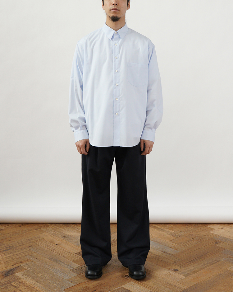 Dice&Dice / COTTON BROAD REGULAR COLLAR L/S SHIRT / PALE BLUE