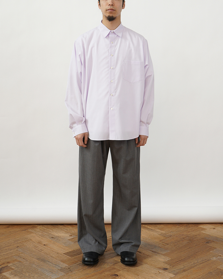 Dice&Dice / COTTON BROAD REGULAR COLLAR L/S SHIRT  / PALE PURPLE