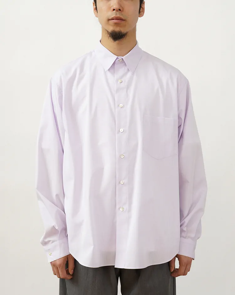 Dice&Dice / COTTON BROAD REGULAR COLLAR L/S SHIRT  / PALE PURPLE
