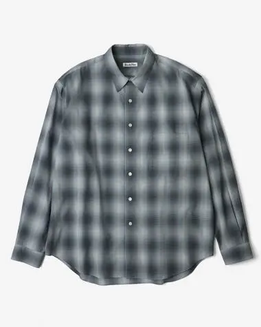 Dice&Dice / COTTON BROAD CHECK REGULAR COLLAR L/S SHIRT / BLUE CHECK