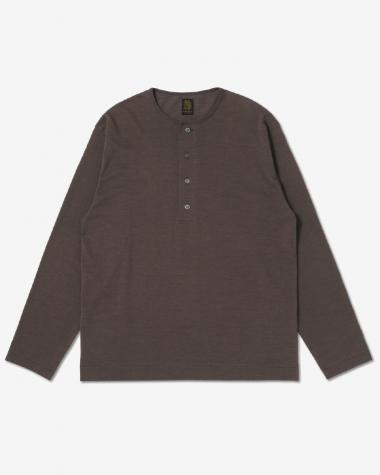  / SLUB MIX SLEEPING LONG SLEEVE T-SHIRT / BROWN