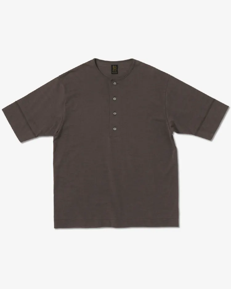 BATONER (MEN) / SLUB MIX SLEEPING T-SHIRT / BROWN
