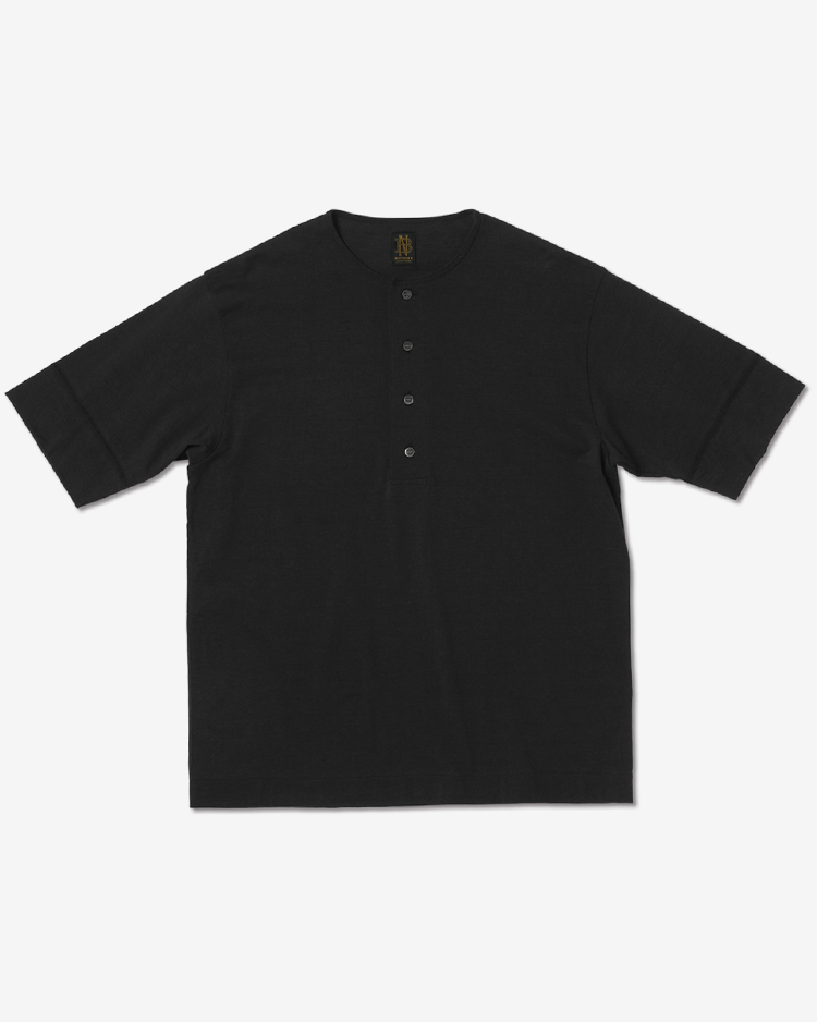 BATONER (MEN) / SLUB MIX SLEEPING T-SHIRT / BLACK
