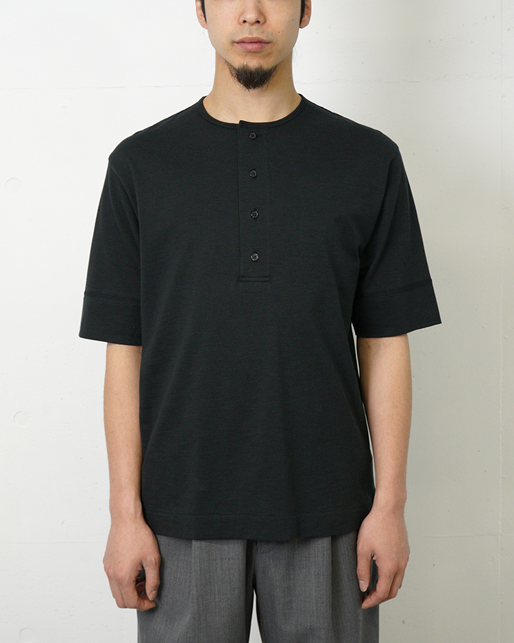 BATONER (MEN) / SLUB MIX SLEEPING T-SHIRT / BLACK