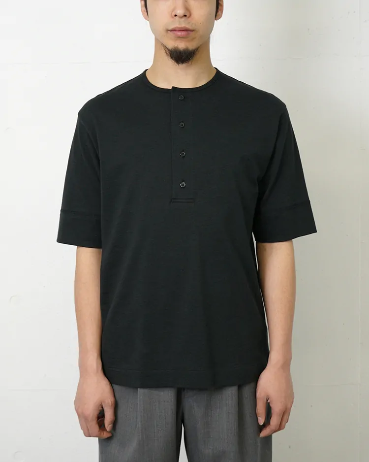 BATONER (MEN) / SLUB MIX SLEEPING T-SHIRT / BLACK
