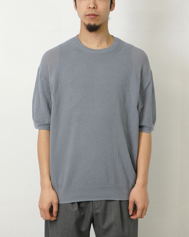 BATONER (MEN) / AMUNDSEN CREW NECK SHORT SLEEVE / GRAYISH SAX