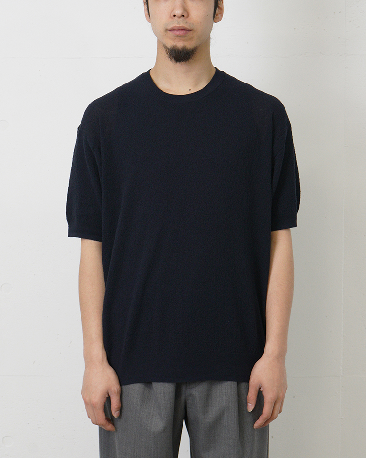 BATONER (MEN) / AMUNDSEN CREW NECK SHORT SLEEVE / NAVY