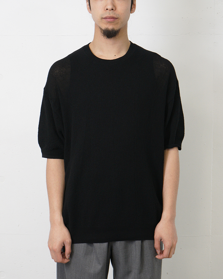 BATONER (MEN) / AMUNDSEN CREW NECK SHORT SLEEVE / BLACK