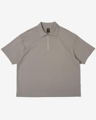  / MILANO RIB HALF ZIP T-SHIRT / TAUPE