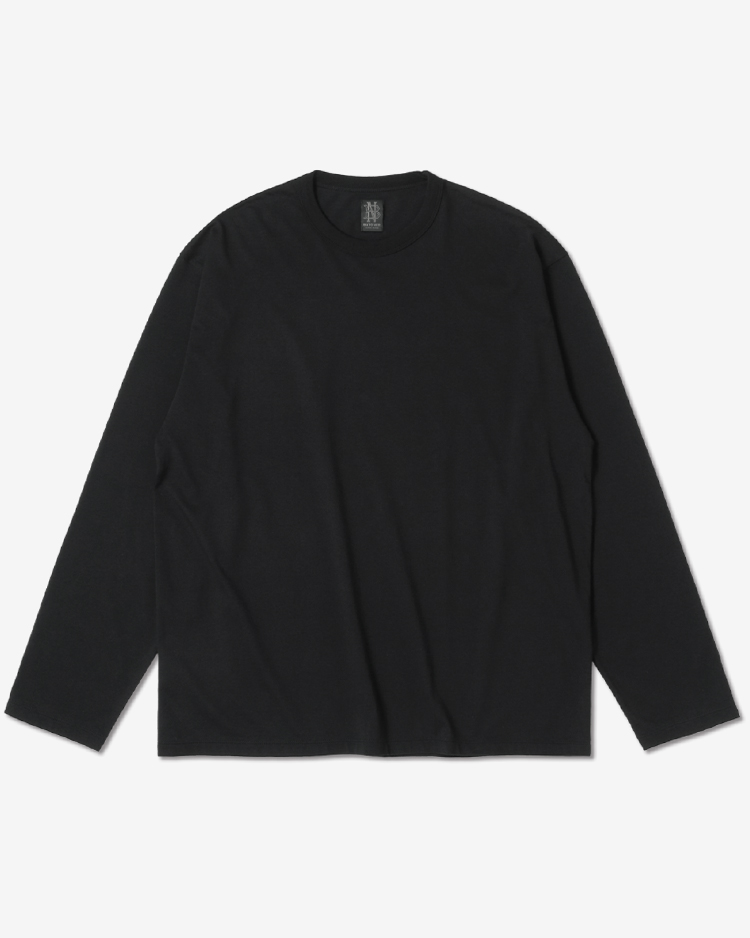 BATONER (MEN) / INNOCENT COTTON LONG SLEEVE T-SHIRT / BLACK