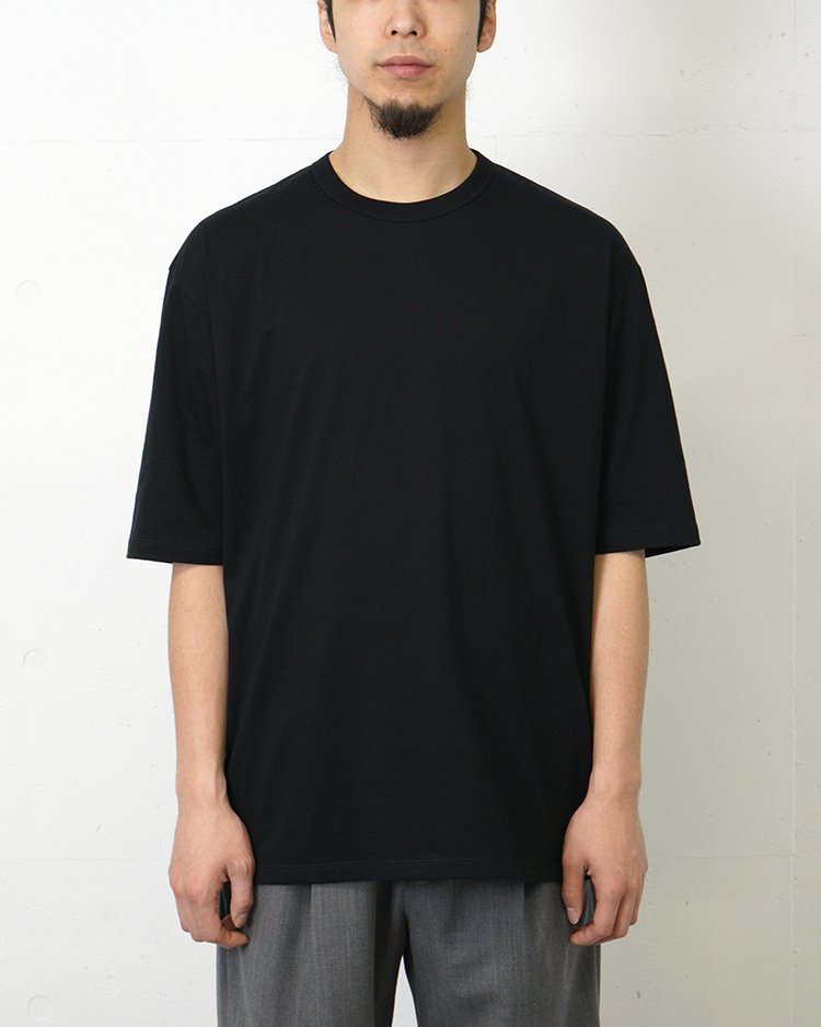 BATONER (MEN) / INNOCENT COTTON T-SHIRT / BLACK