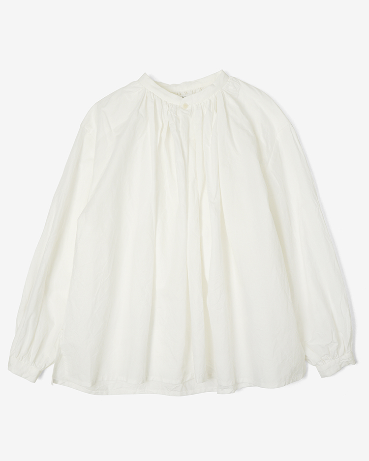 YAECA (WOMEN) / Gathered Smock / WHITE
