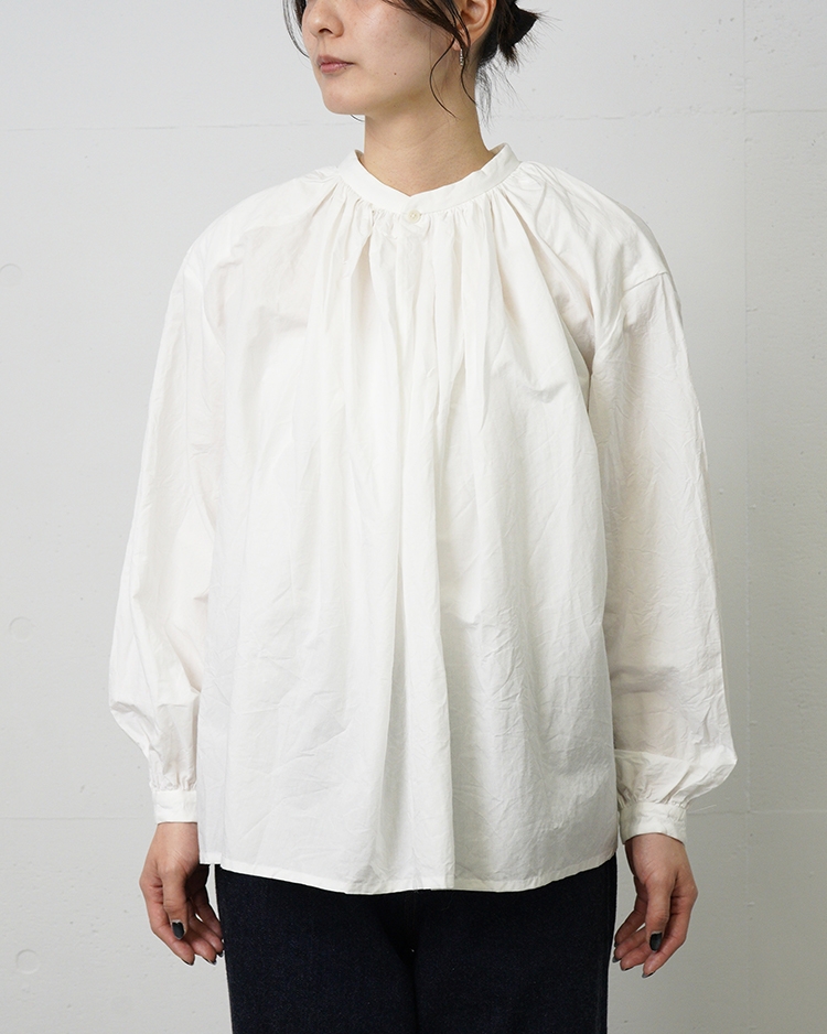 YAECA (WOMEN) / Gathered Smock / WHITE