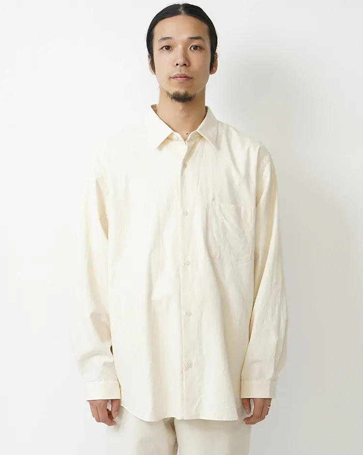 YAECA (MEN) / BUTTON SHIRT - WIDE / NATURAL