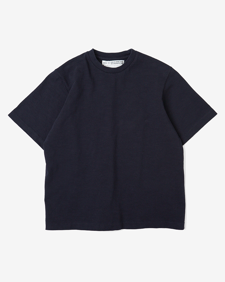 YAECA (WOMEN) / Slub Yarn T-Shirt / NAVY