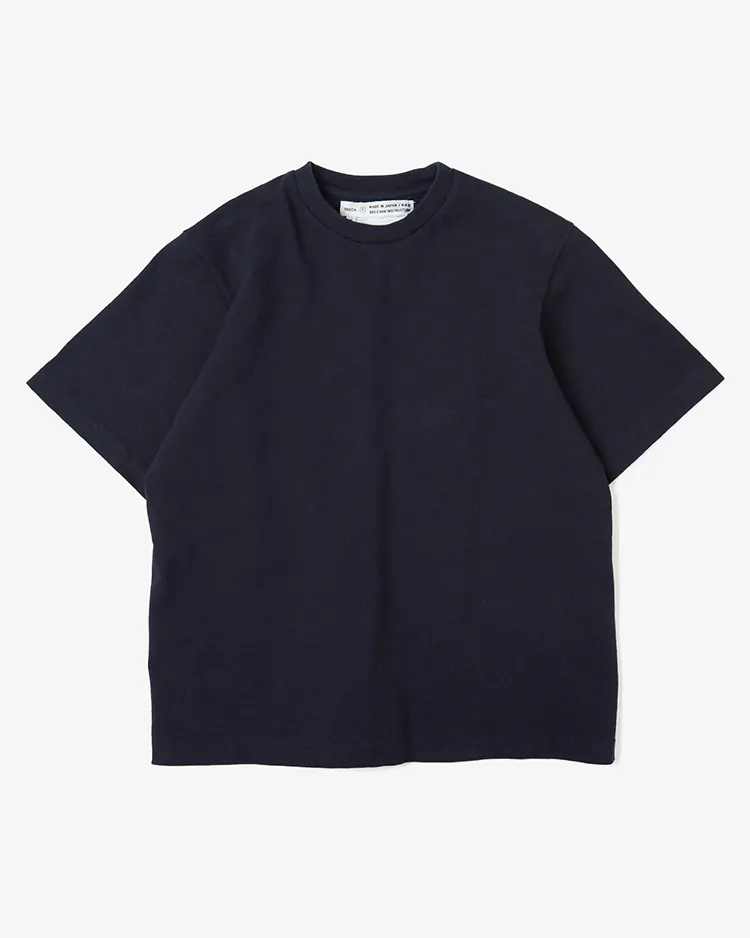 YAECA (WOMEN) / Slub Yarn T-Shirt / NAVY