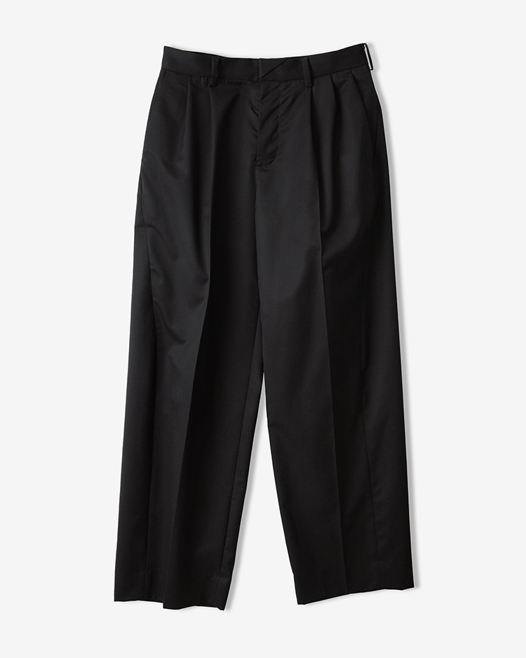 NTN / BREWED PROTEIN 3D TUCK TROUSERS / BLACK