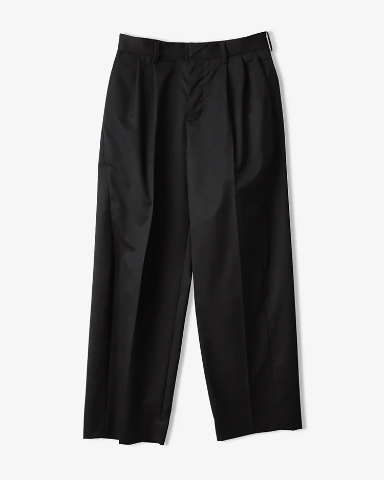 NTN / BREWED PROTEIN 3D TUCK TROUSERS / BLACK