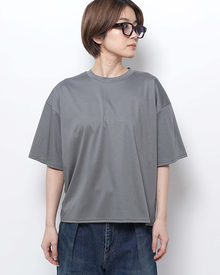 Graphpaper (WOMEN) / Fine Smooth Crew Neck Tee / GRAY