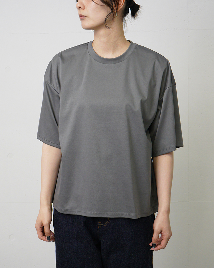 Graphpaper (WOMEN) / Fine Smooth Crew Neck Tee / GRAY