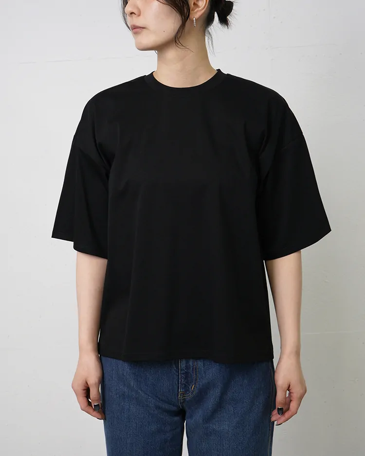 Graphpaper (WOMEN) / Fine Smooth Crew Neck Tee / BLACK