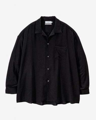  / Viscose Viyella L/S Sleeping Shirt / BLACK