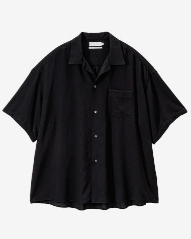  / Viscose Viyella S/S Sleeping Shirt / BLACK