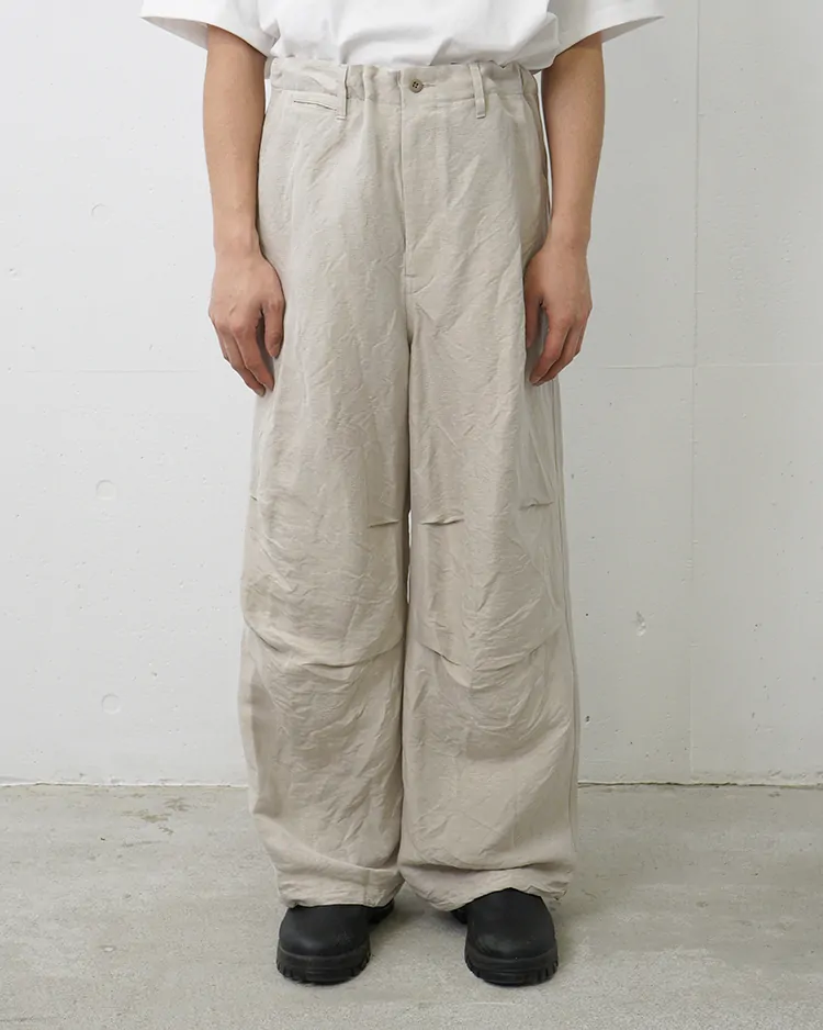Graphpaper (MEN) / Linen Cupro Hopsack Military Pants / IVORY