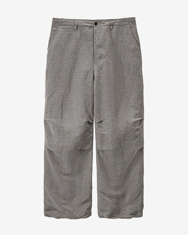 Graphpaper (MEN) / Linen Cupro Hopsack Military Pants / GREY