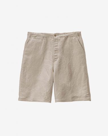  / Linen Cupro Hopsack Military Shorts / IVORY