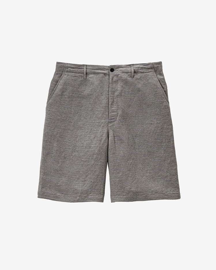 Graphpaper (MEN) / Linen Cupro Hopsack Military Shorts / GREY