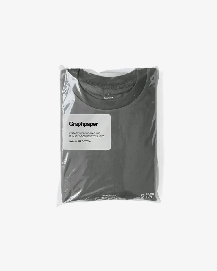 Graphpaper (MEN) / 2-Pack Crew Neck Tee / GRAY
