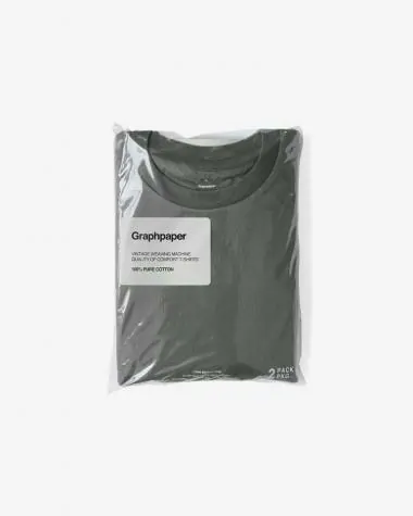 Graphpaper (MEN) / 2-Pack Crew Neck Tee / GRAY