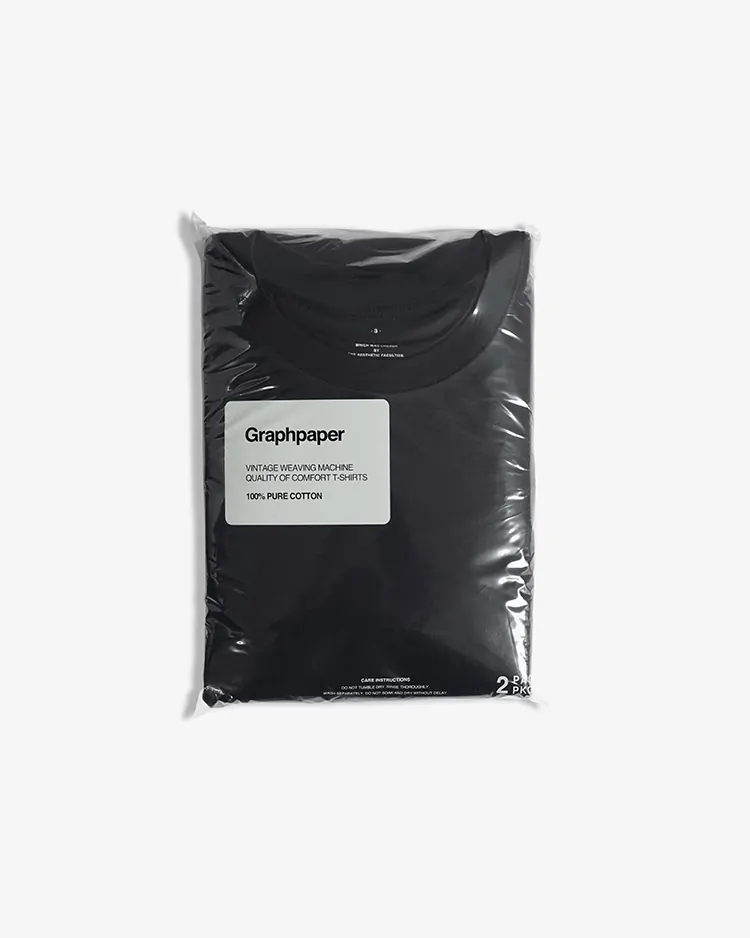 Graphpaper (MEN) / 2-Pack Crew Neck Tee / NAVY