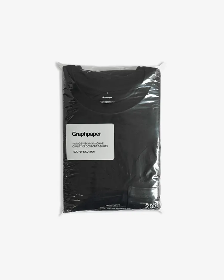Graphpaper (MEN) / 2-Pack S/S Pocket Tee / BLACK