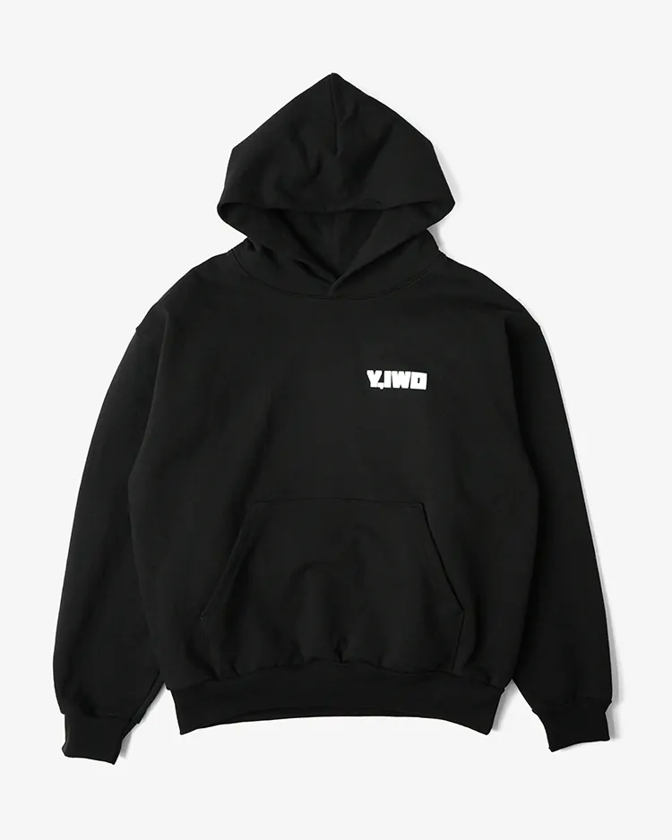 Y,IWO / Hardwear Hoodie / BLACK × WHITE