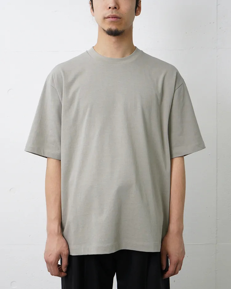 ATON (MEN) / FRESCA PLATE LOOSE T-SHIRT / GRAY
