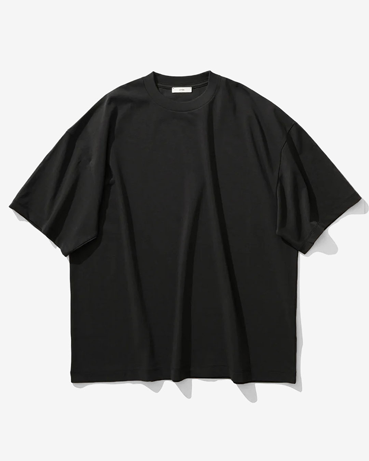 ATON (MEN) / FRESCA PLATE LOOSE T-SHIRT / BLACK