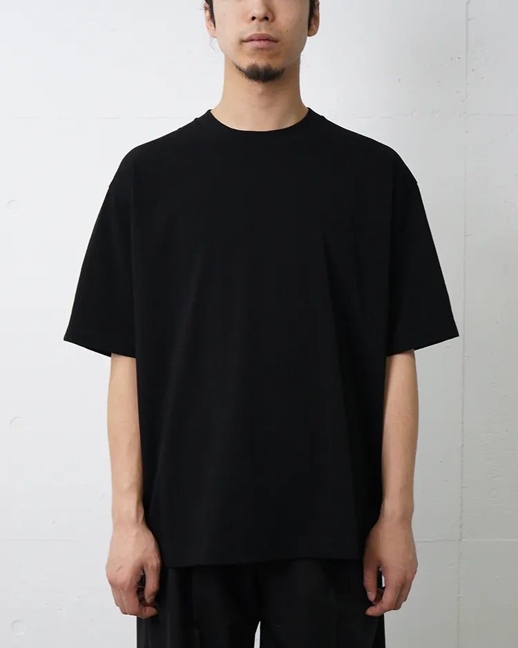 ATON (MEN) / FRESCA PLATE LOOSE T-SHIRT / BLACK