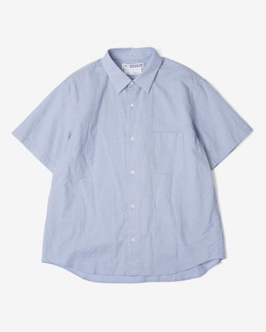  / WIDE - BUTTON SHIRT S/S  / BLUE