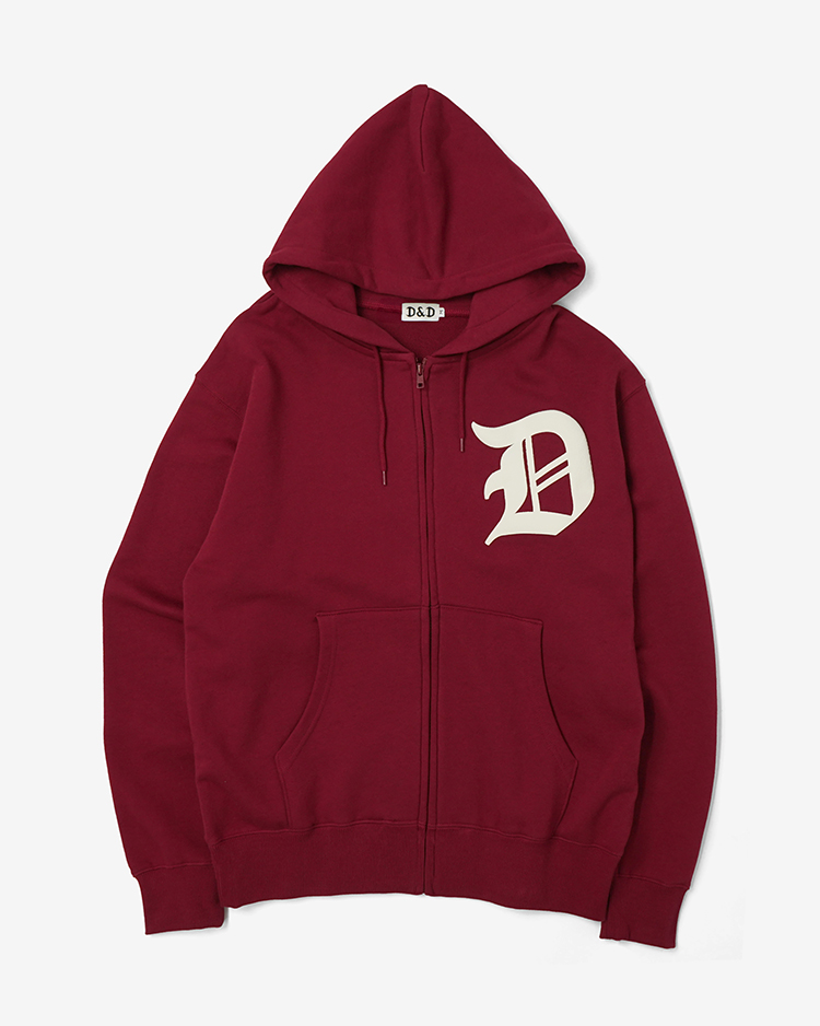 D&D (Souvenir items) / D&D ”D”LOGO ZIP HOODIE / RED