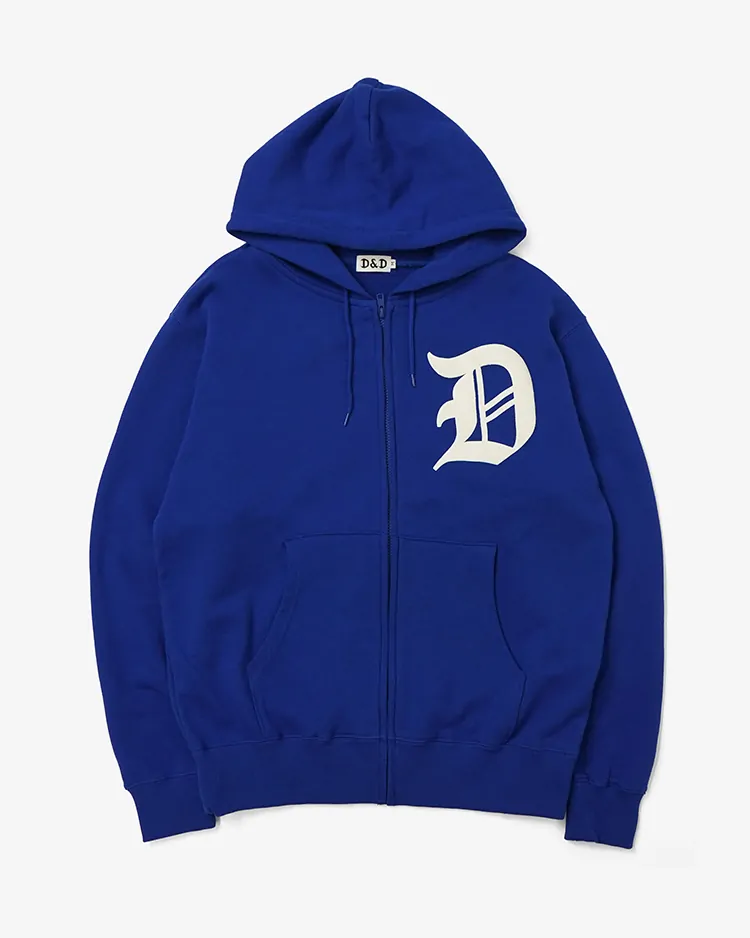 D&D (Souvenir items) / D&D ”D”LOGO ZIP HOODIE / BLUE