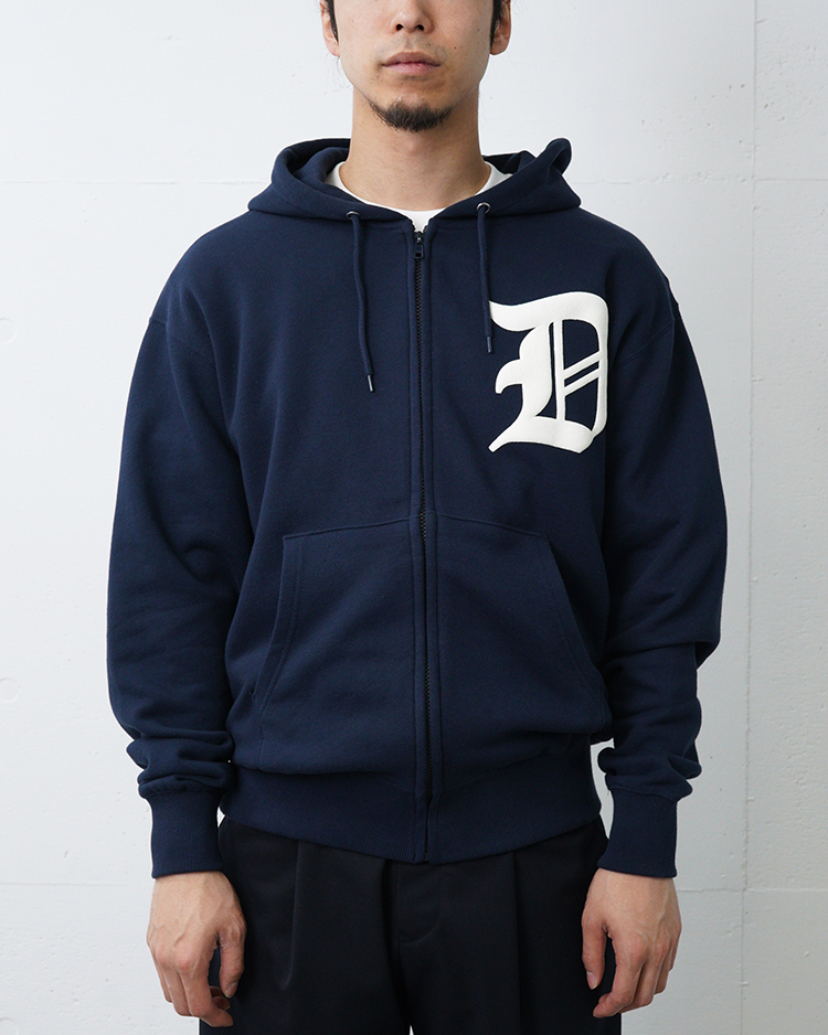 D&D (Souvenir items) / D&D ”D”LOGO ZIP HOODIE / NAVY