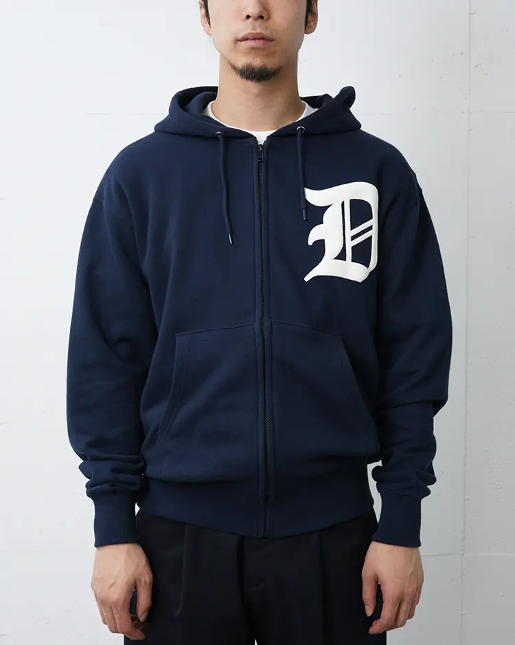 D&D (Souvenir items) / D&D ”D”LOGO ZIP HOODIE / NAVY