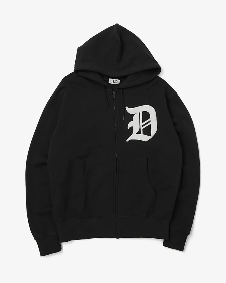 D&D (Souvenir items) / D&D ”D”LOGO ZIP HOODIE / BLACK