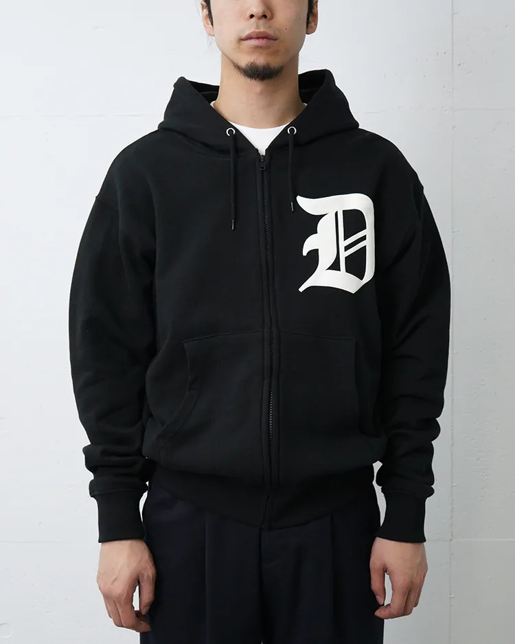 D&D (Souvenir items) / D&D ”D”LOGO ZIP HOODIE / BLACK